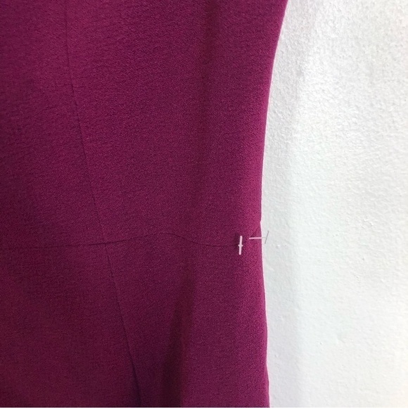 Nwt Dress The Population Womens Nicole Sheath Dress Pink Slit Midi Sleeveless - Picture 6 of 10